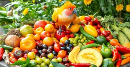 Melhores alimentos naturais para papagaios felizes