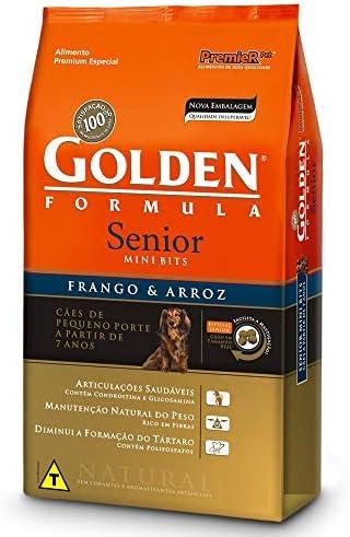         Ração Golden Fórmula Mini Bits Senior para Cães Adultos de Pequeno Porte Sabor Frango e Arroz, 10,1kg Premier Pet Para Todas Pequeno Idosos,       