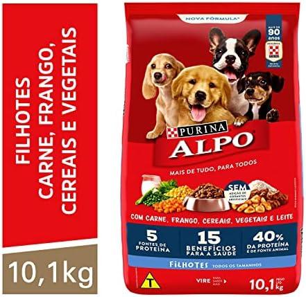         Purina Alpo NESTLÉ Ração Seca para Cães Filhotes Receitas Caseiras Carne, Leite e Cereais 10,1kg       