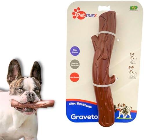         kIT 2 Brinquedos de Cachorro Morder Nylon Graveto e Cacto Texas Ultra Resistente e Grande - G, Brinquedo Para Cães Pet de Porte Médio a Grande, Medidas: 18x9cm       