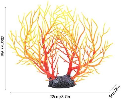         Árvore de Coral Artificial, Simulação de Plástico Planta Aquática Ornamento de Decoração de Aquário para Tanque de Peixes Paisagismo       