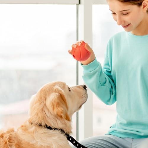         Brinquedos para cães dispensadores de guloseimas,Bola de guloseimas para cães,Bola de quebra-cabeça para cães - Brinquedo interativo para comida, brinquedos para tratar cães, brinquedos que rangem par       