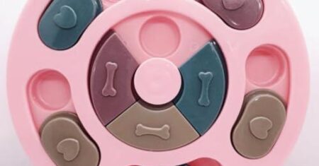 COMEDOURO INTERATIVO PUZZLE Rosa: A Solução Divertida e Inteligente para Alimentar seu Pet!