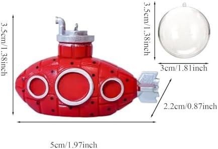         Decorações flutuantes para aquários, decoração flutuante para aquários,Brinquedos retrô para peixes submarinos | Enfeites de tanque de peixes, brinquedos de aquário, esconderijos de camarão, caverna B       