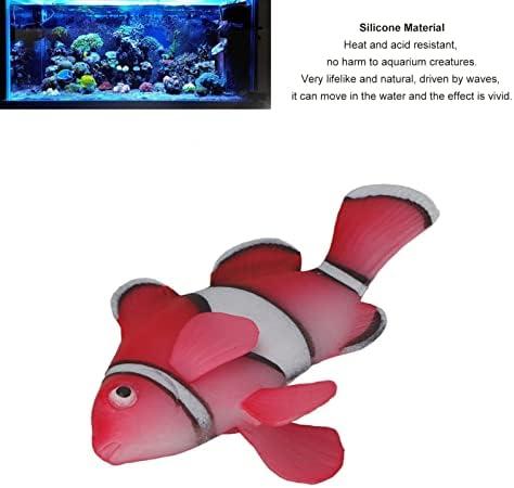         Peixes Em Movimento Artificiais, Decorações De Aquário Com Efeito Brilhante De Silicone, Brinquedos Flutuantes Em Movimento, Ornamento De Peixe Realista Com Ventosa(vermelho)       