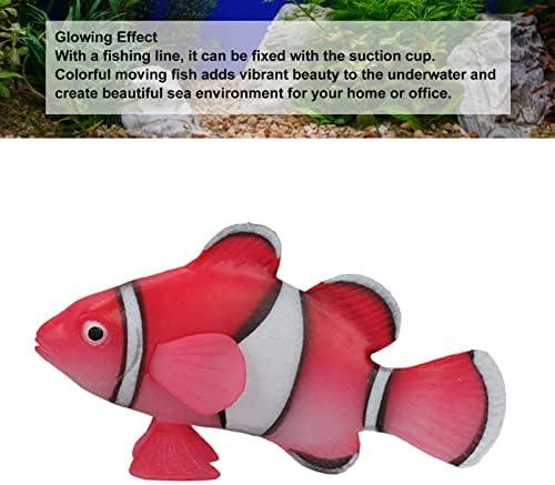         Peixes Em Movimento Artificiais, Decorações De Aquário Com Efeito Brilhante De Silicone, Brinquedos Flutuantes Em Movimento, Ornamento De Peixe Realista Com Ventosa(vermelho)       