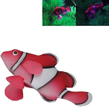         Peixes Em Movimento Artificiais, Decorações De Aquário Com Efeito Brilhante De Silicone, Brinquedos Flutuantes Em Movimento, Ornamento De Peixe Realista Com Ventosa(vermelho)       