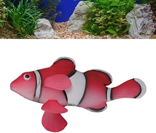         Peixes Em Movimento Artificiais, Decorações De Aquário Com Efeito Brilhante De Silicone, Brinquedos Flutuantes Em Movimento, Ornamento De Peixe Realista Com Ventosa(vermelho)       