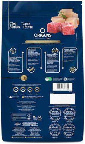         Adimax Ração Origens Class Cães Porte Médio E Grande Carne E Frango 15 Kg       