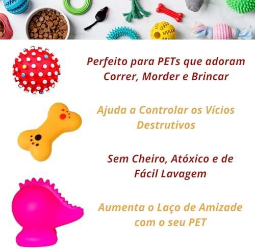         Elo Imports Kit 12 Brinquedos Sonoros de Borracha Premium para Pets - Mordedores Divertidos para Cães e Gatos Material Resistente Atoxico Sortido       