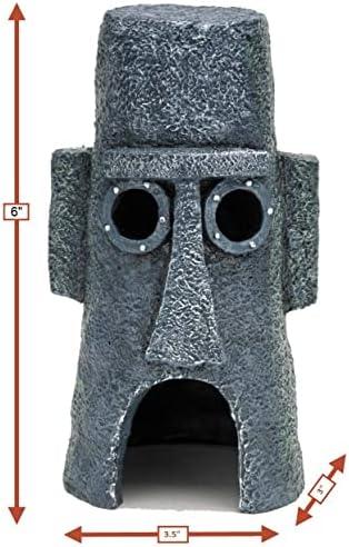         Penn-Plax Estátua De Aquário Ilha Lula Bob Esponja Casa Cinza 15 Cm - Pds-030172045806       