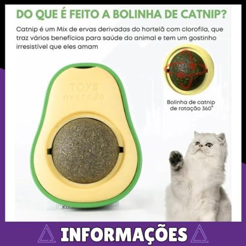         Abacate De Brinquedo Para Gatos Com Catnip Erva do Gato Bola de Lamber Natural       