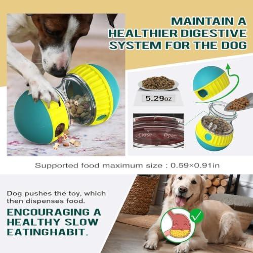         Belos brinquedos interativos para cães e brinquedos de quebra-cabeça para cães, alternativa perfeita para tigelas de alimentação lenta para cães (verde)       