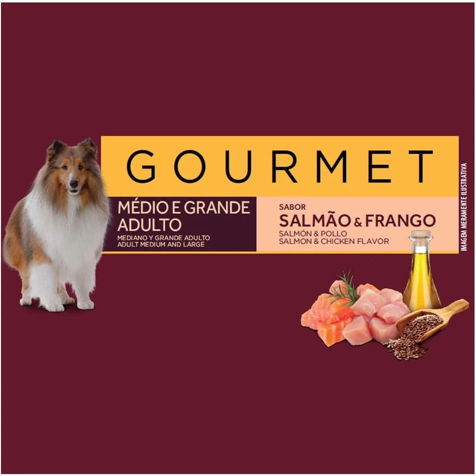         Granplus Ração Granplus Gourmet Para Cães Adultos De Porte Medio E Grande Sabor Salmao E Frango Affinity 10 1Kg       