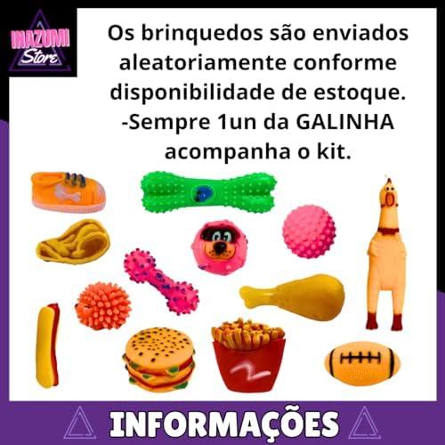         Kit 5 Brinquedo para Filhote Mordedor para cachorros Bolinha Pet Galinha Sonoro       