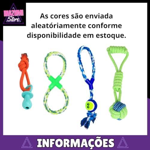        Kit 4 Brinquedo Pet Corda Mordedor Resistente Interativo Cachorro Forte       