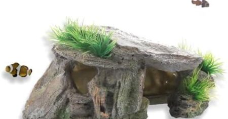 Paoleju Caverna de Decorações de Aquário: O Acessório Ideal para o Conforto dos Seus Peixes (14 x 7 x 7 cm)