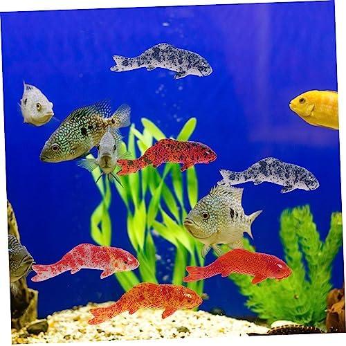         5 peças pequenos animais artificiais peixes decoram peixes de aquário decoração de bolo peixe ilustração decoração de aquário modelo de brilho forma de peixe ornamental peixe       