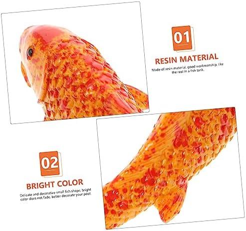         5 peças pequenos animais artificiais peixes decoram peixes de aquário decoração de bolo peixe ilustração decoração de aquário modelo de brilho forma de peixe ornamental peixe       